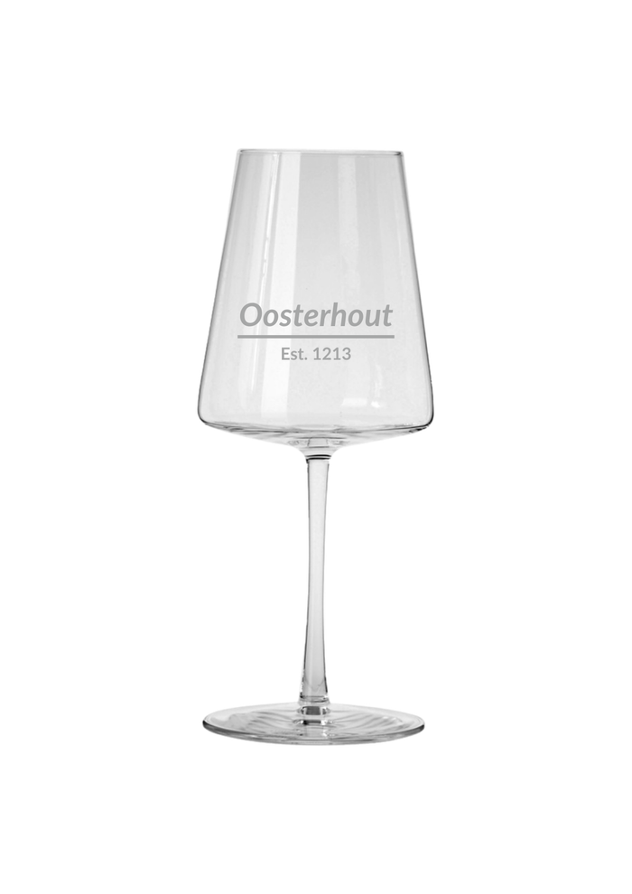 Gegraveerd wijnglas Oosterhout met oprichtingsjaar | Cadeau