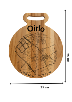Borrelplank Oirlo met dorpsgravure - Gepersonaliseerd cadeau