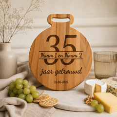35 Jaar Getrouwd cadeau | Gegraveerde Borrelplank