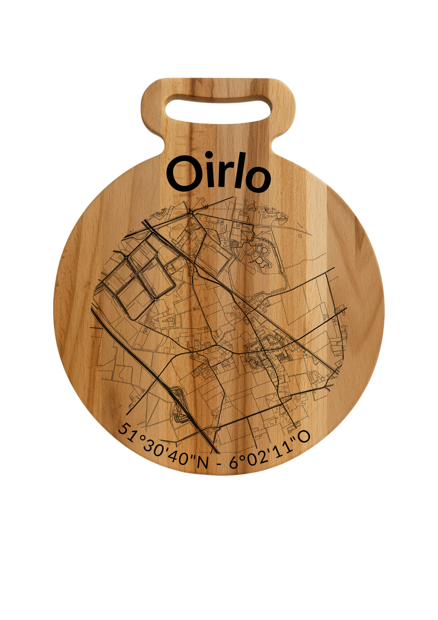 Borrelplank Oirlo met dorpsgravure - Gepersonaliseerd cadeau