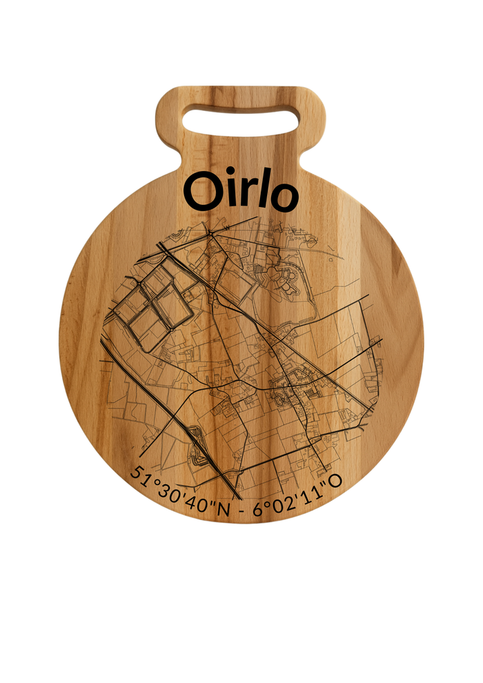 Borrelplank Oirlo met dorpsgravure - Gepersonaliseerd cadeau