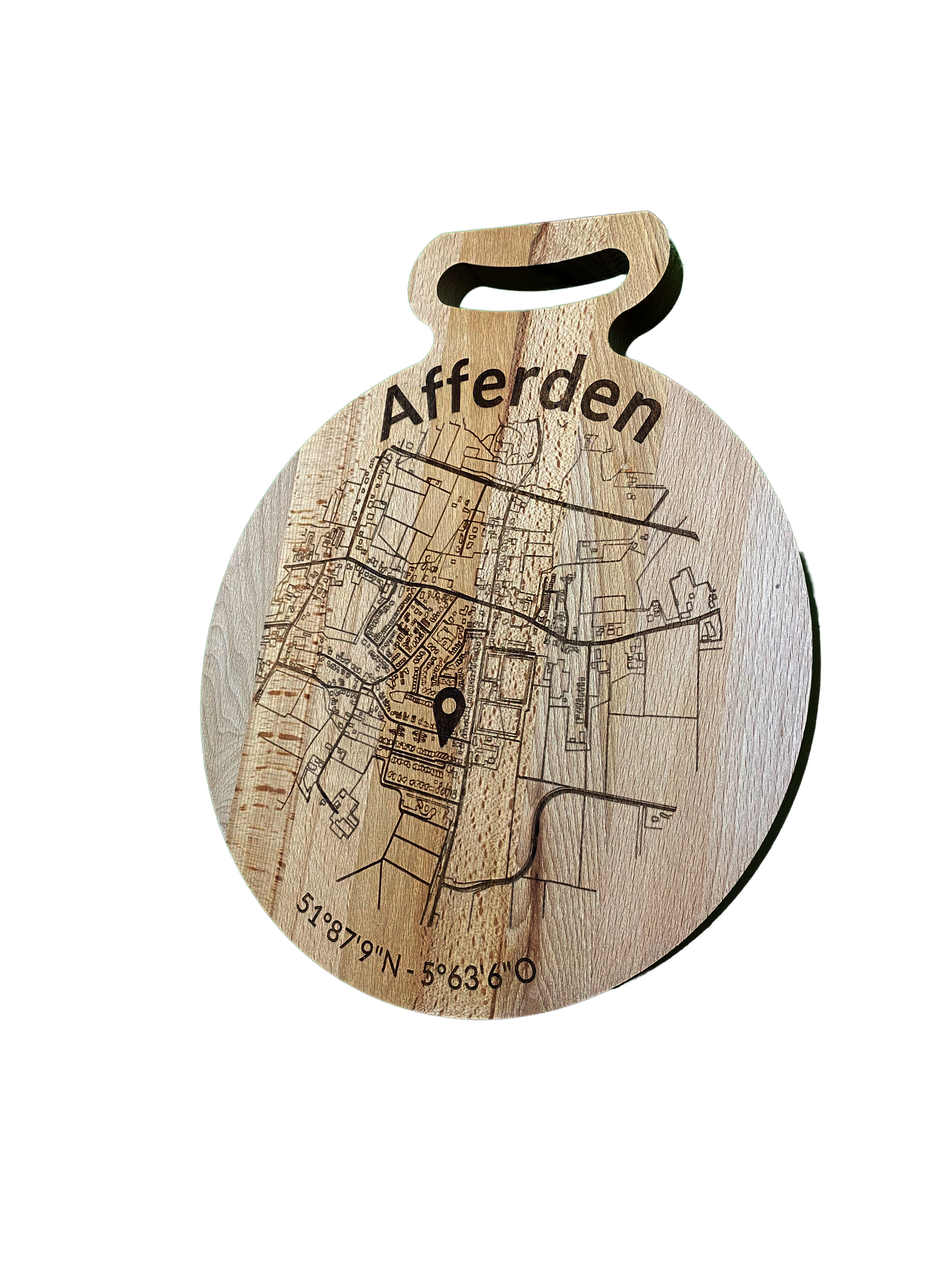 Borrelplank met stadsgravure naar keuze - Gepersonaliseerd cadeau