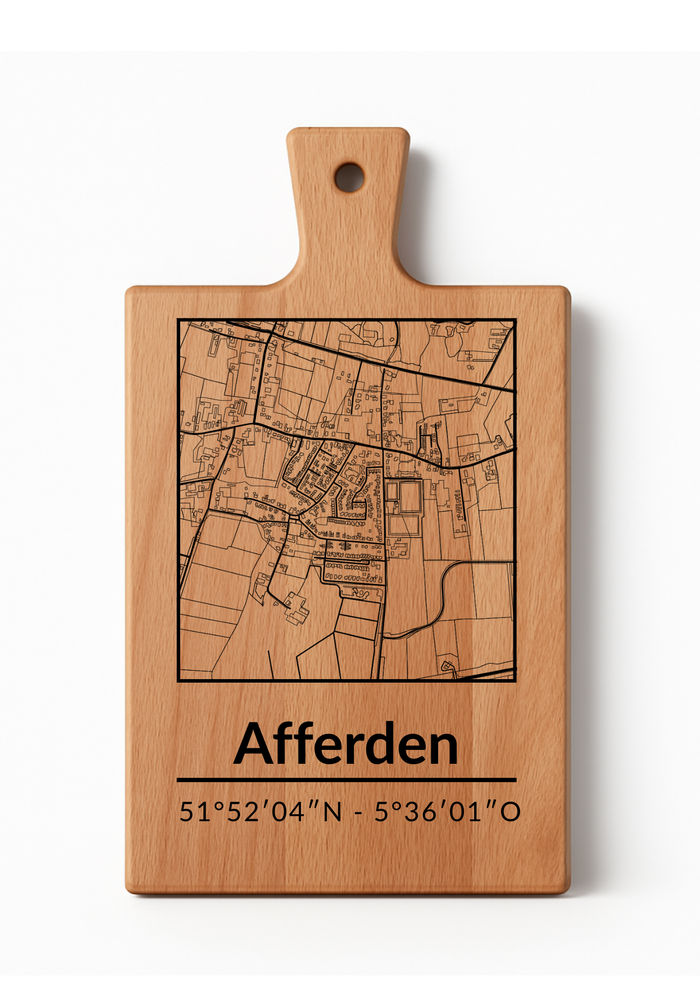 Borrelplank Afferden met dorpsgravure - Gepersonaliseerd cadeau