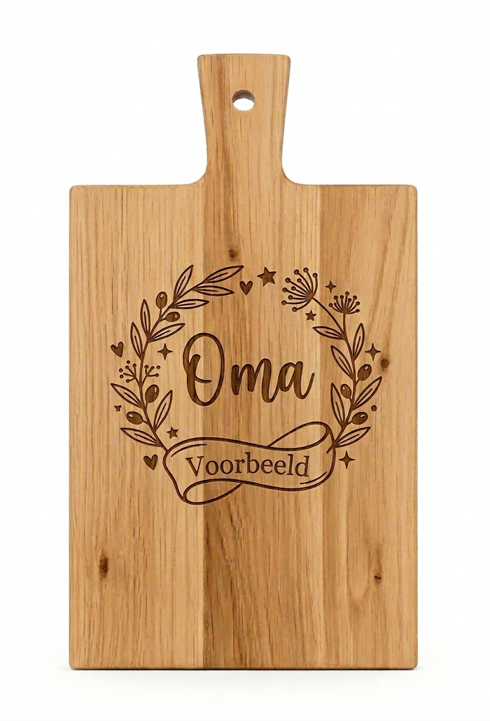 Gepersonaliseerde borrelplank Oma 'Oma is de beste!' - Moederdagcadeau voor oma