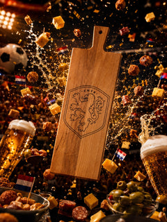 Borrelplank Oranje leeuw WK 2026 | Cadeau voor Oranje-fans