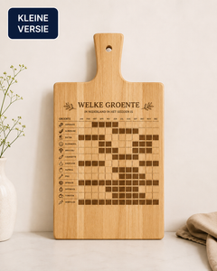 Borrelplank met Nederlandse groentekalender | Seizoenscadeau