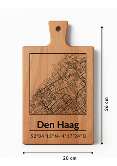 Borrelplank Den Haag met stadsgravure | Gepersonaliseerd cadeau