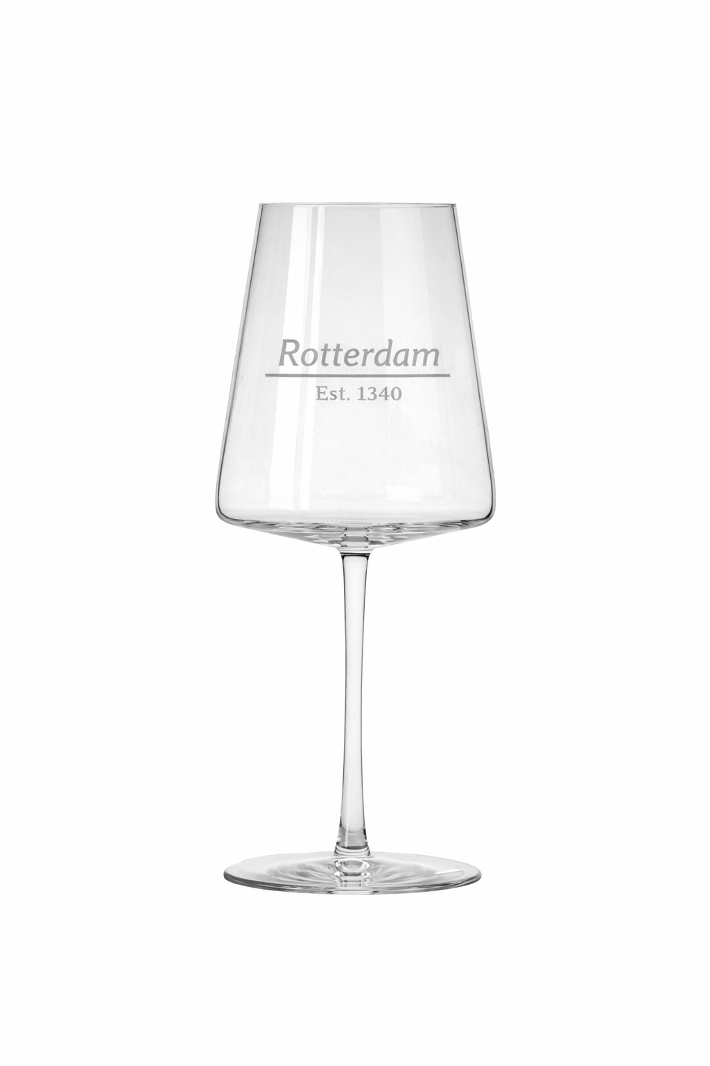 Gegraveerd rodewijnglas Rotterdam | Stadsgravure 52 cl