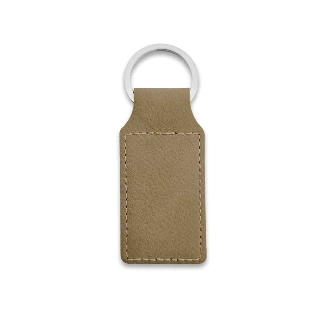 Leren Sleutelhanger – Jouw Ontwerp – Handgemaakt Cadeau – Vierkant
