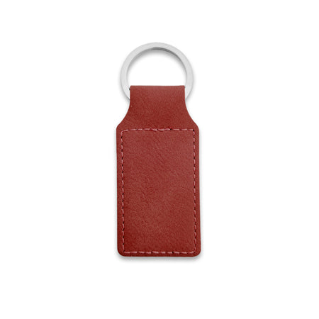 Leren Sleutelhanger – Jouw Ontwerp – Handgemaakt Cadeau – Vierkant