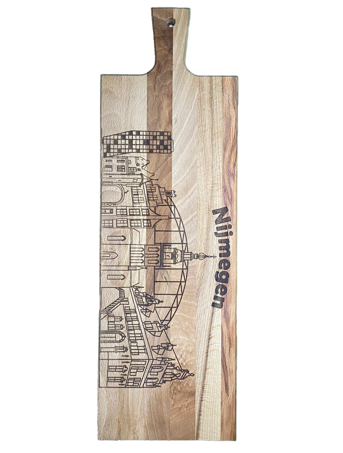 Borrelplank Nijmegen skyline - Houten cadeau