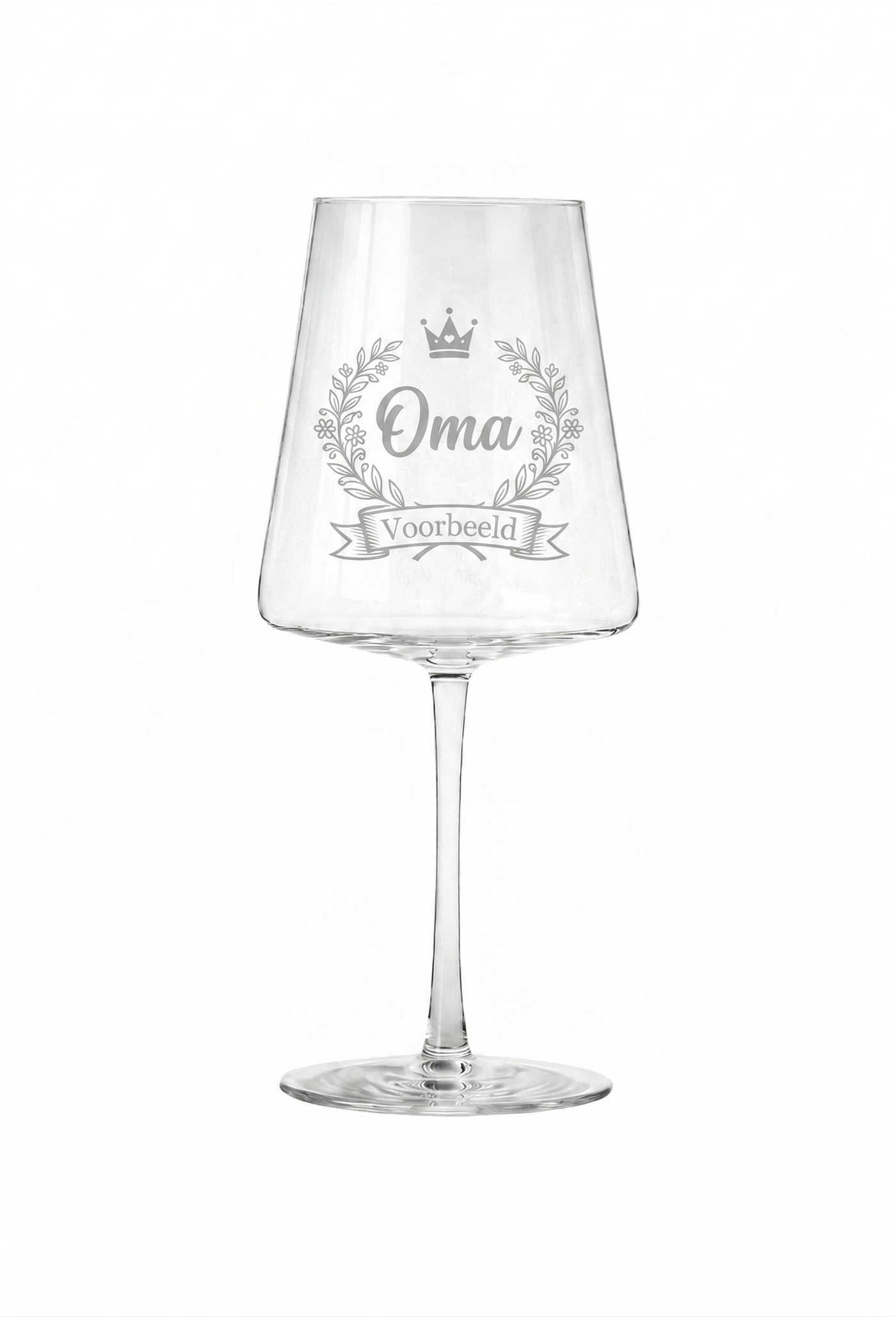Gegraveerd wijnglas Oma met naam - Moederdagcadeau voor oma