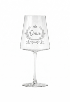 Gegraveerd wijnglas Oma met naam - Moederdagcadeau voor oma