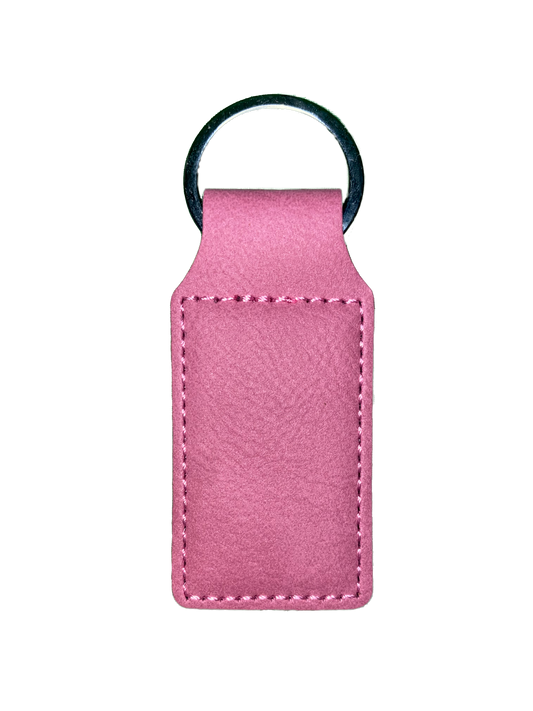 Leren Sleutelhanger – Jouw Ontwerp – Handgemaakt Cadeau – Vierkant