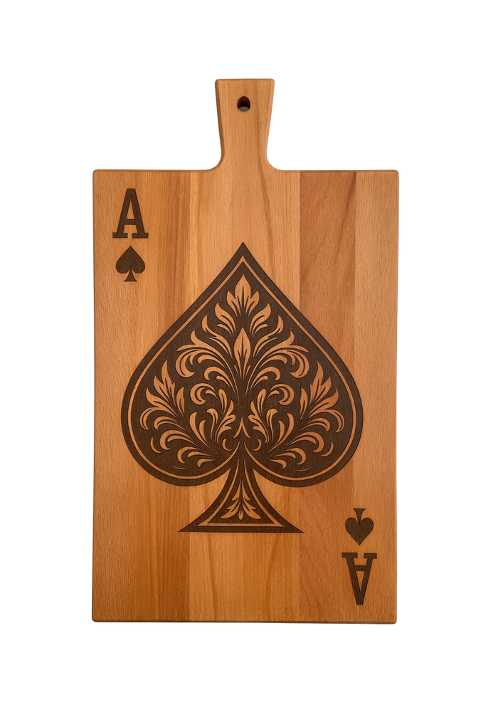 Borrelplank Schoppen Aas - Gegraveerd cadeau