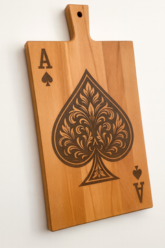 Borrelplank Schoppen Aas - Gegraveerd cadeau