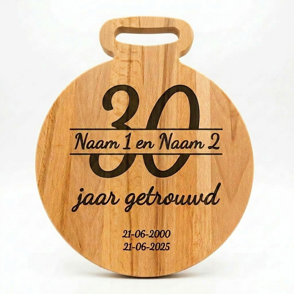 30 Jaar Getrouwd Cadeau - Parelen Jubileum Borrelplank