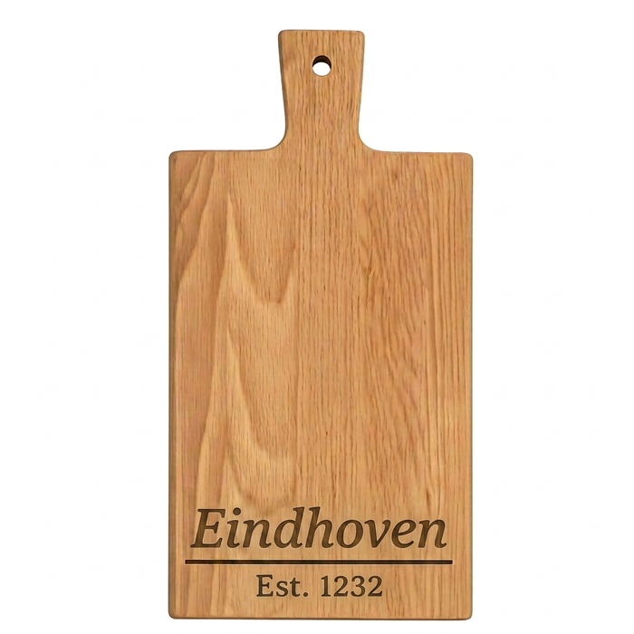 Borrelplank Eindhoven met Stadsnaam en Stadsoprichting - Gepersonaliseerd cadeau