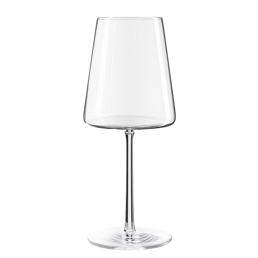 Elegante wijnglas, gepersonaliseerd met logo of tekst – ideaal als cadeau voor bedrijven of speciale gelegenheden.