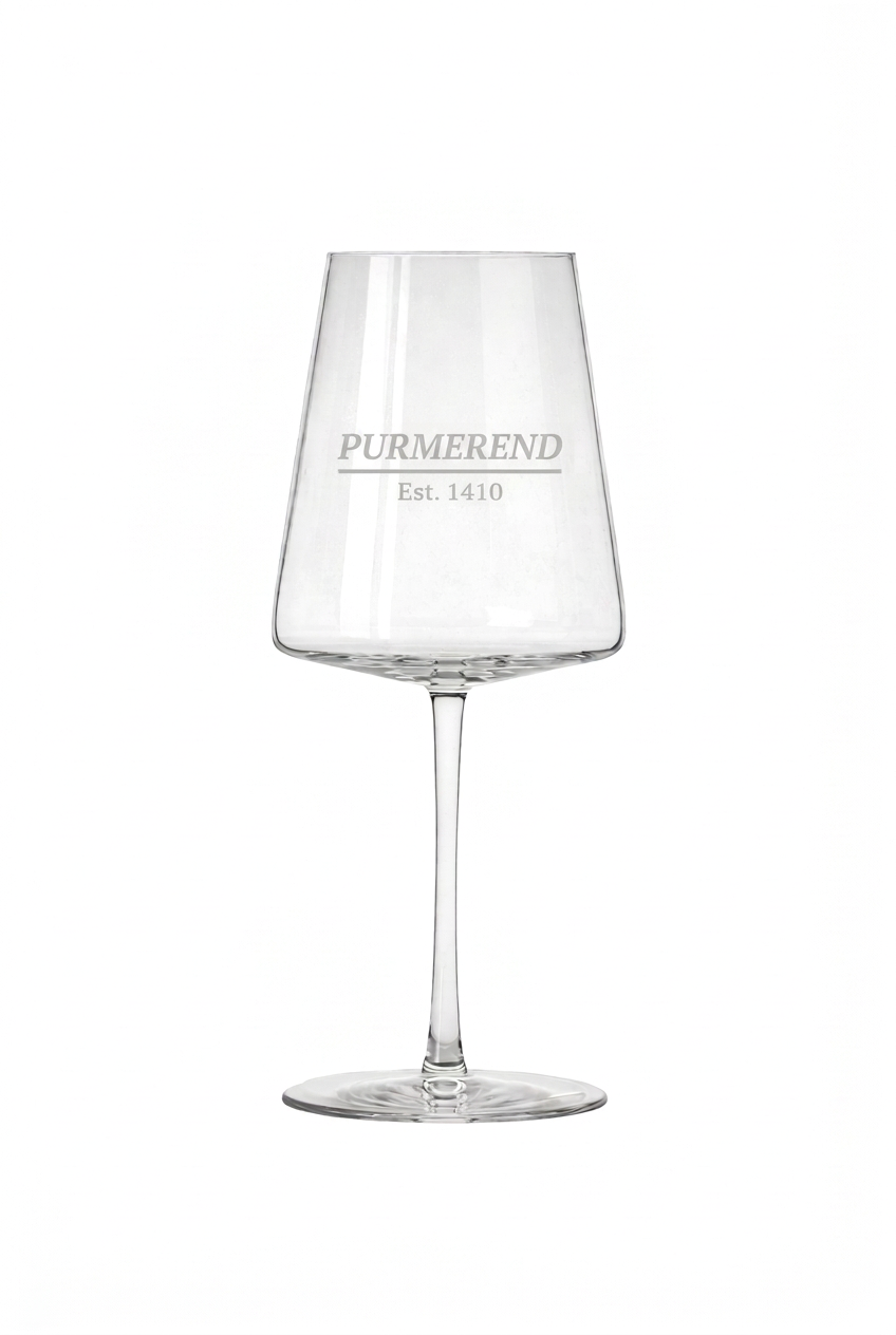 Gegraveerd wijnglas Purmerend met Stadsnaam en Stadsoprichting - Gepersonaliseerd cadeau