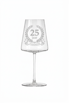 Gegraveerd wijnglas Met Naam 25 Tijdloos Cadeau 52 Cl met naam - Gepersonaliseerd cadeau