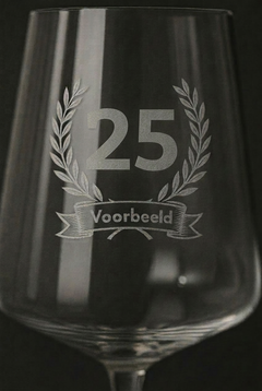 Gegraveerd wijnglas Met Naam 25 Tijdloos Cadeau 52 Cl met naam - Gepersonaliseerd cadeau