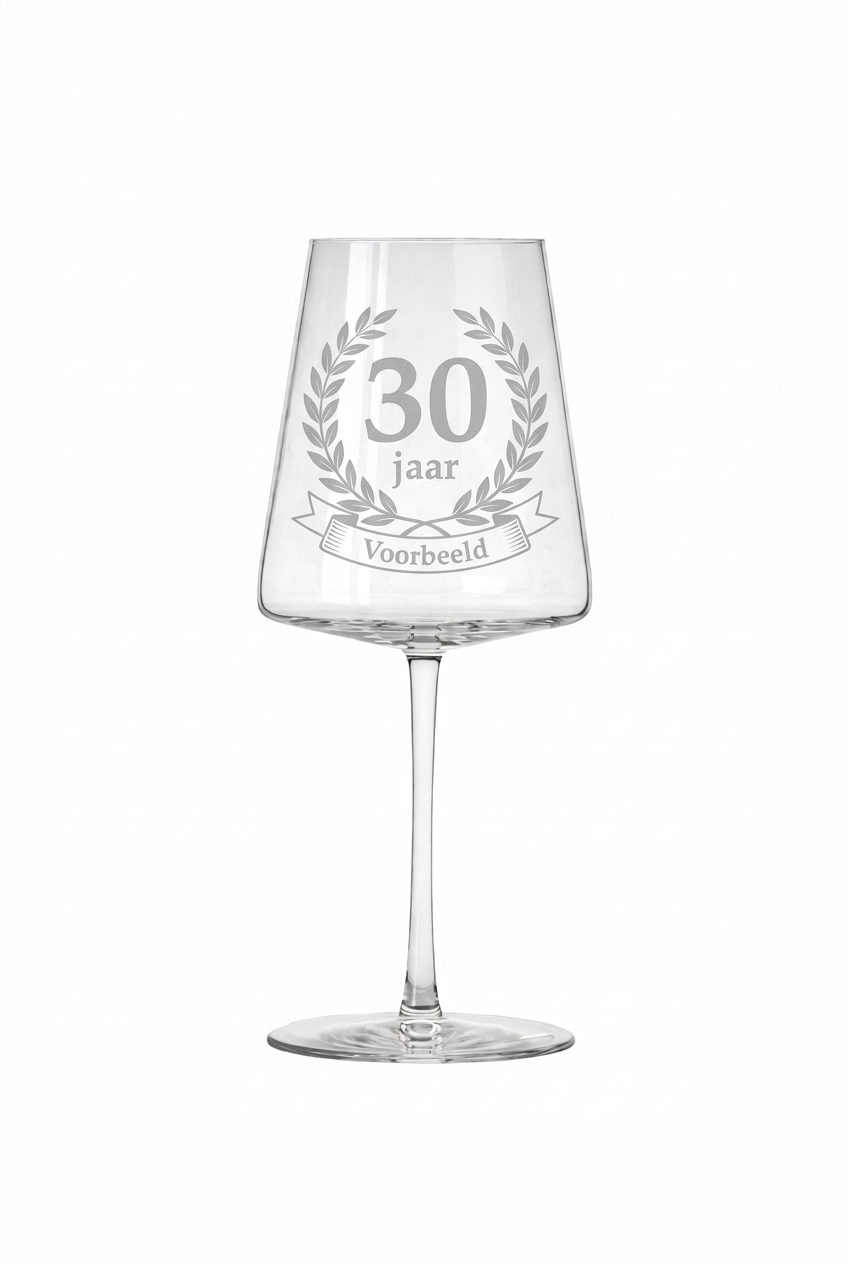Gegraveerd wijnglas Met Naam 30 Tijdloos Cadeau 52 Cl met naam - Gepersonaliseerd cadeau