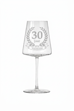 Gegraveerd wijnglas Met Naam 30 Tijdloos Cadeau 52 Cl met naam - Gepersonaliseerd cadeau