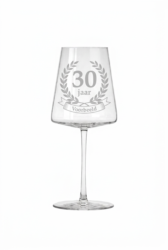 Gegraveerd wijnglas Met Naam 30 Tijdloos Cadeau 52 Cl met naam - Gepersonaliseerd cadeau