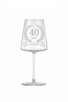 Gegraveerd wijnglas Met Naam 40 Tijdloos Cadeau 52 Cl met naam - Gepersonaliseerd cadeau