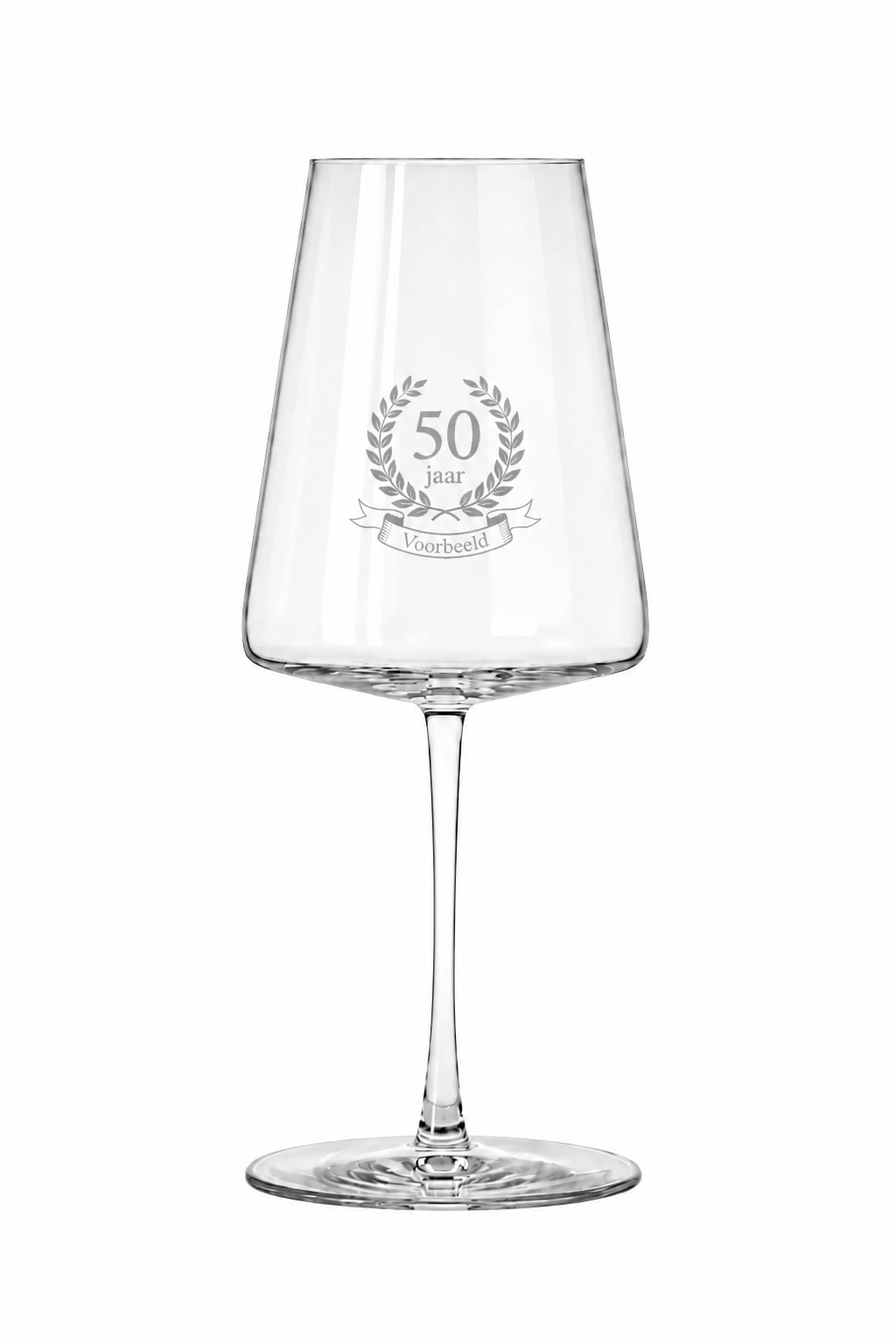 Gegraveerd wijnglas 50e verjaardag met naam | 52 cl