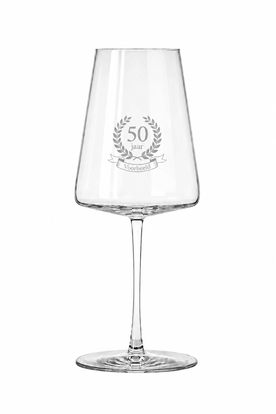 Gegraveerd wijnglas 50e verjaardag met naam | 52 cl