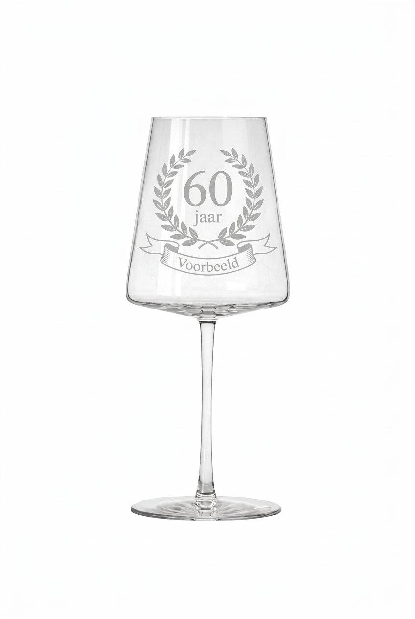 Gegraveerd wijnglas Met Naam 60 Tijdloos Cadeau 52 Cl met naam - Gepersonaliseerd cadeau