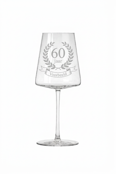 Gegraveerd wijnglas Met Naam 60 Tijdloos Cadeau 52 Cl met naam - Gepersonaliseerd cadeau