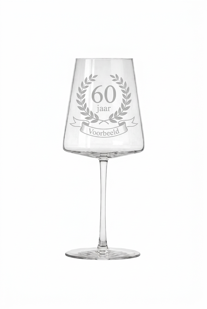 Gegraveerd wijnglas Met Naam 60 Tijdloos Cadeau 52 Cl met naam - Gepersonaliseerd cadeau