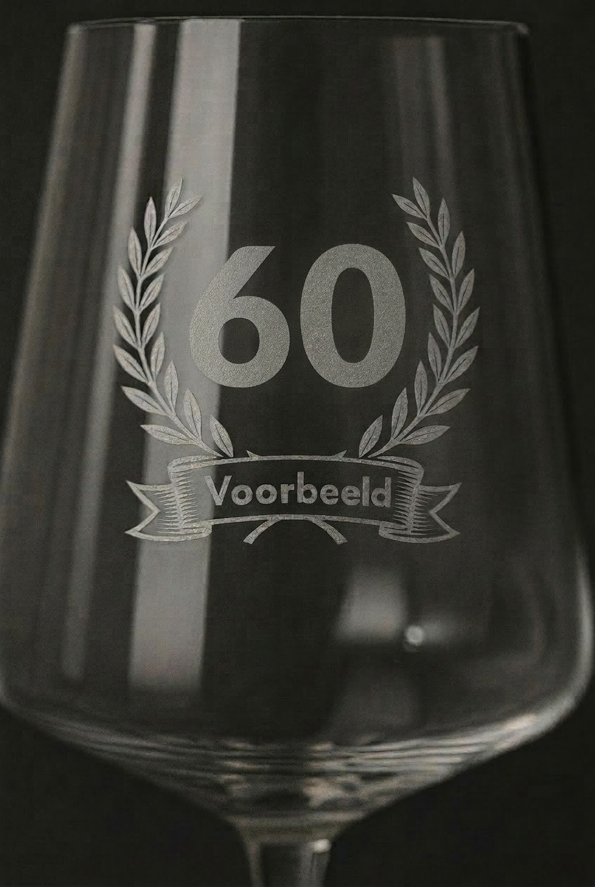 Gegraveerd wijnglas Met Naam 60 Tijdloos Cadeau 52 Cl met naam - Gepersonaliseerd cadeau