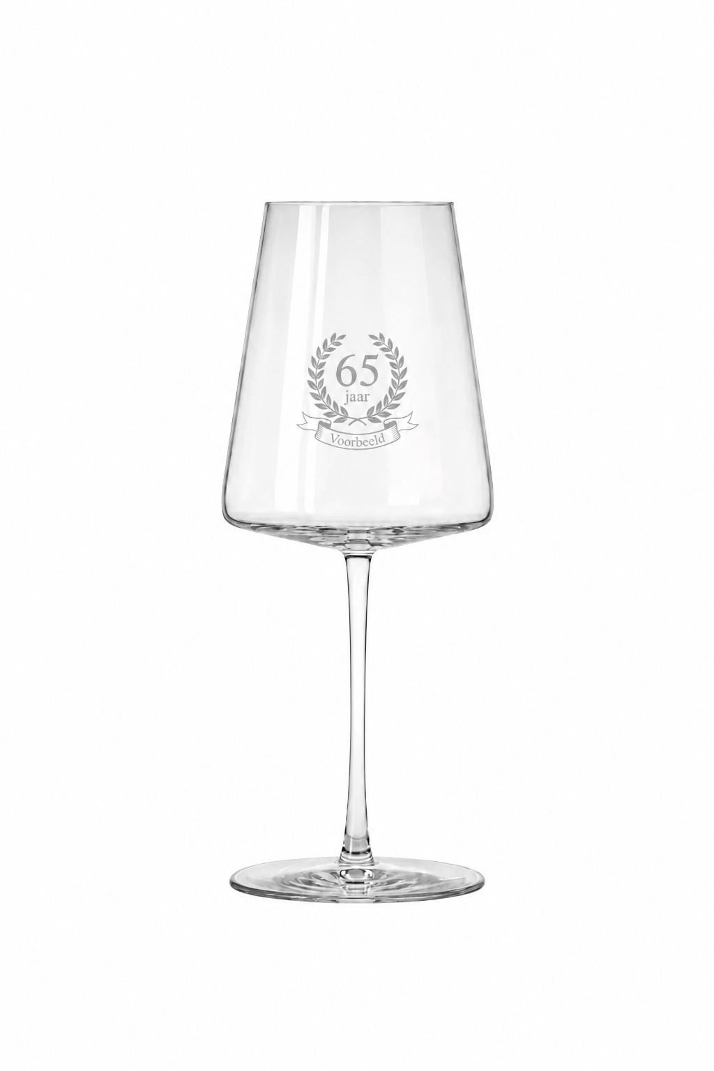 Gegraveerd wijnglas 65e verjaardag met naam | 52 cl