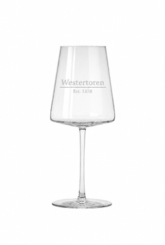 Wijnglas Westertoren met oprichtingsjaar | Amsterdams cadeau