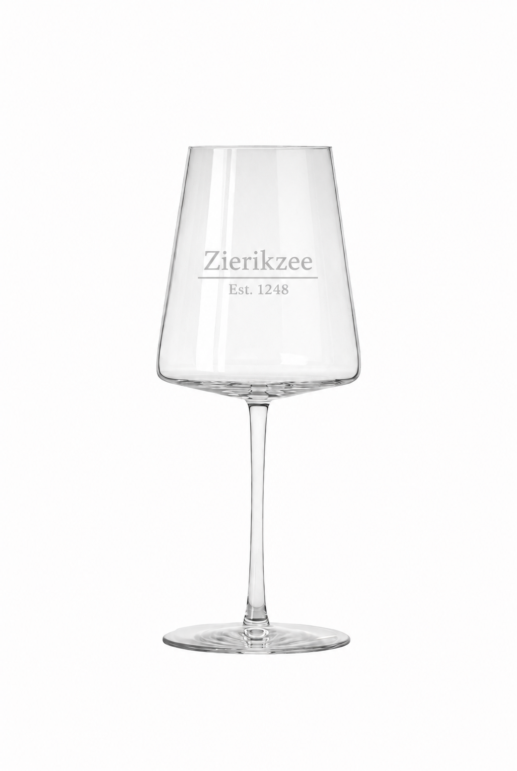 Gegraveerd wijnglas Zierikzee met oprichtingsjaar | Zeeuws cadeau